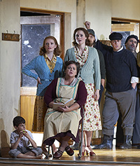 (l-r) Danielle MacMillan as the Second Niece, Jill Grove as Auntie and Claire de Sévigné as the First Niece in the Canadian Opera Company's 2013 production of Peter Grimes