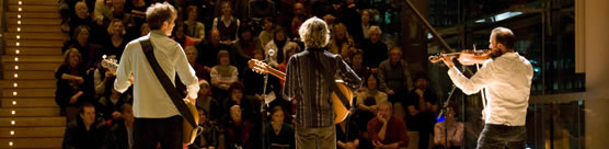 The Sultans of String perform in the Richard Bradshaw Amphitheatre. Photo: Chris Hutcheson © 2008 